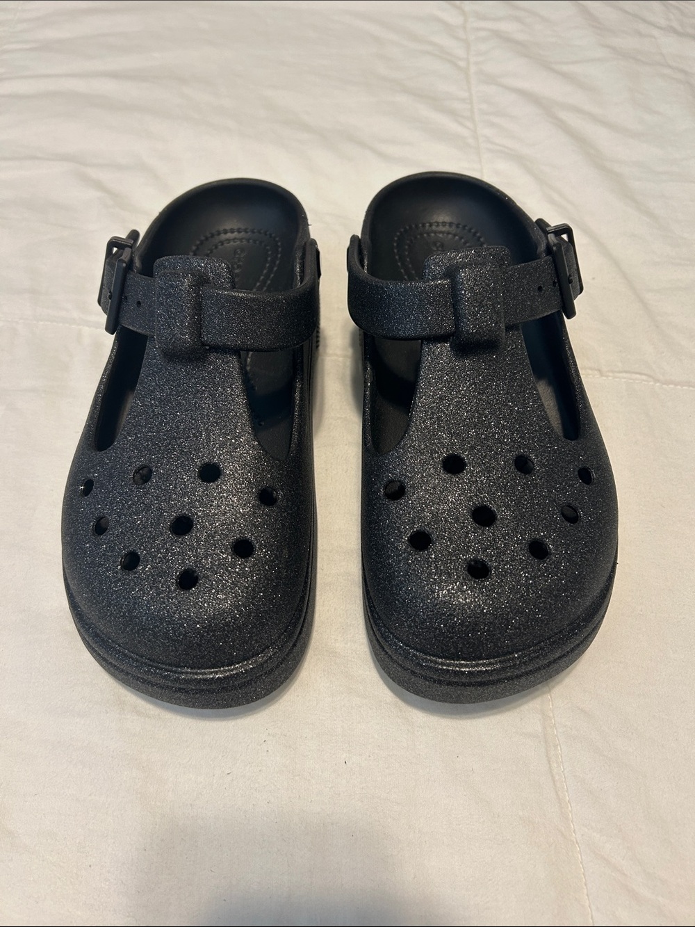 Crocs Classic Mary Jane Glitter Clog, New no Tag, W5.